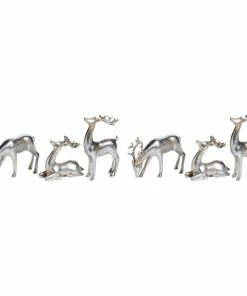 Best deal 😀 Zodax 6-Piece Reindeer 🎁 Christmas Figurine Holiday Decor Set, Silver 👍
