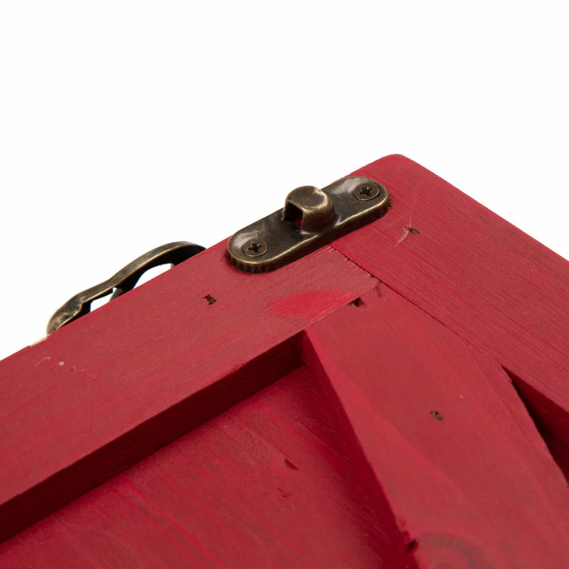 Cheapest 🛒 Glitzhome 22"L Red Wooden Tree Collar 👏 - Image 9