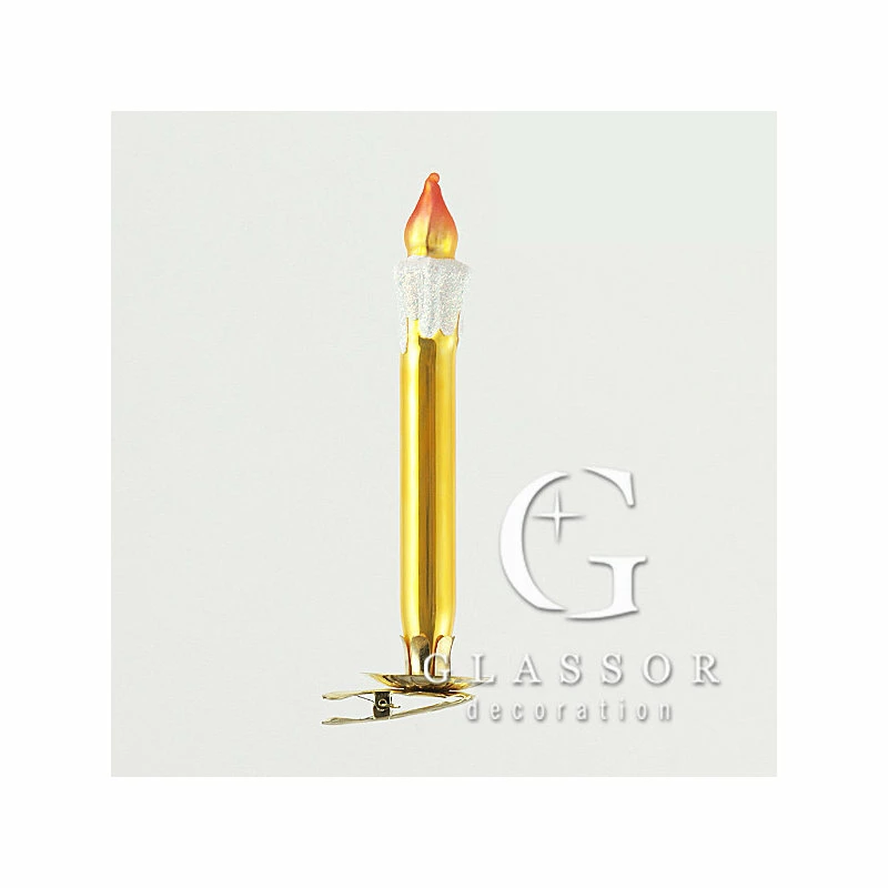 Cheapest ๐ GLASSOR US Golden Candle With Clip Attachment Ornament ๐ฅฐ - Image 2