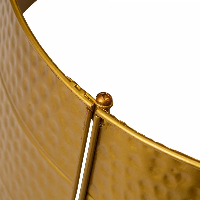 New 🥰 Glitzhome 26"D Golden 🔨 Hammered Metal Tree Collar 👏 - Image 3