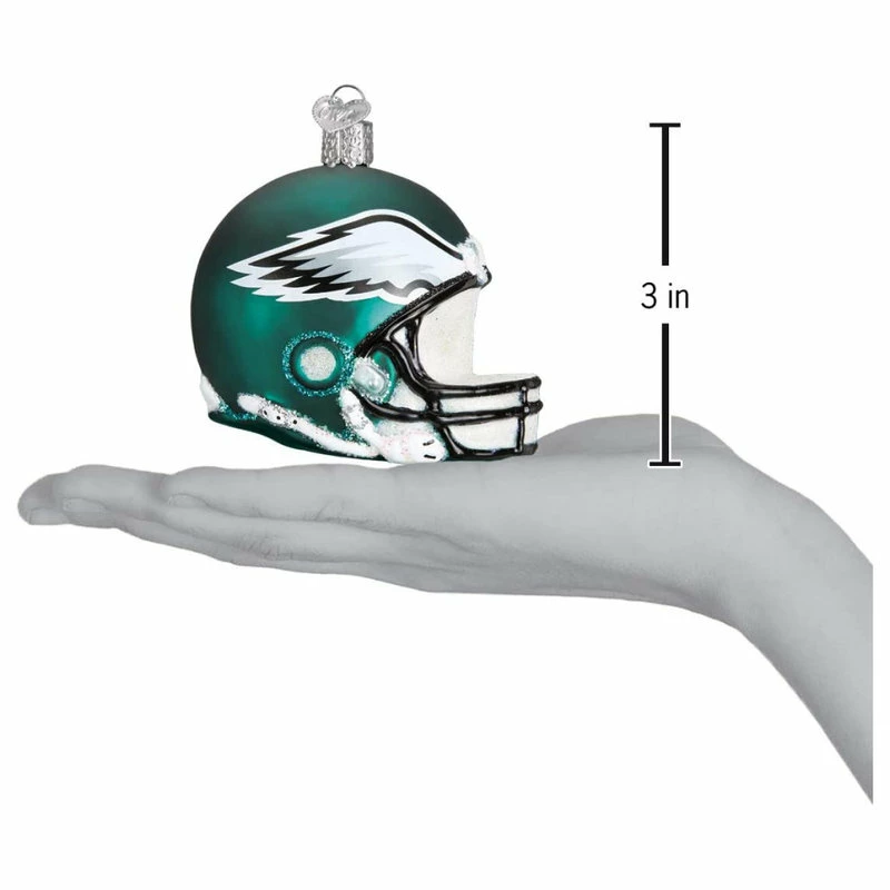 Cheap โค๏ธ Old World โ Christmas Philadelphia Eagles Helment Blown Glass Ornament ๐ - Image 3