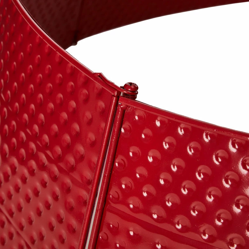 Cheap 🛒 Glitzhome 🎄 Christmas Red 🔨 Hammered Metal Tree Collar, 40.5"D 👍 - Image 5