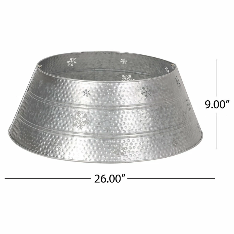 Outlet 🤩 GDFStudio Clough Metal ❄ Christmas Tree Collar, Silver ⌛ - Image 3