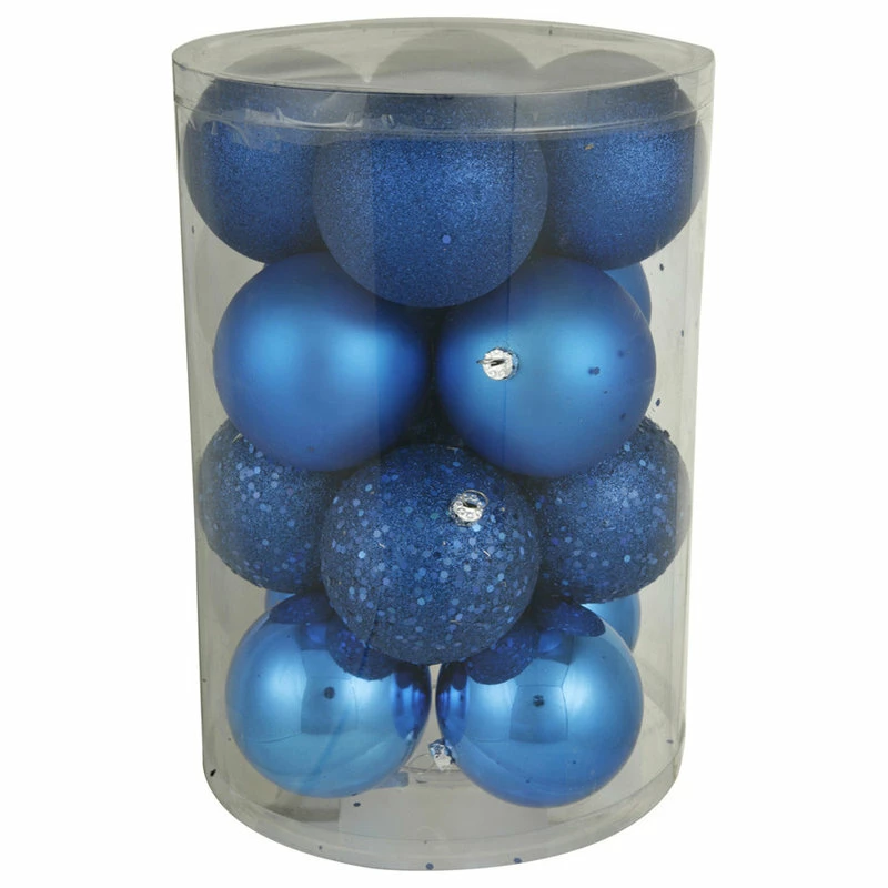 Budget 👍 Vickerman Company Vickerman 3" 4- Finish Ball Ornament Assorted Pack, Cobalt Blue 🔥 - Image 2