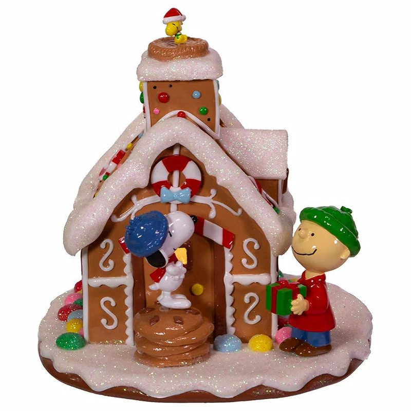 Best Pirce โญ Kurt S. Adler, Inc. Kurt Adler Battery-Operated Peanuts LED Gingerbread House Table Piece ๐ - Image 2