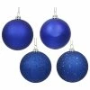 Budget 👍 Vickerman Company Vickerman 3" 4- Finish Ball Ornament Assorted Pack, Cobalt Blue 🔥