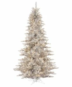 Best deal 🛒 Vickerman Company Vickerman Fir Tree, Dura-Lit 400 Clear, Silver, 5.5'x42" ⭐