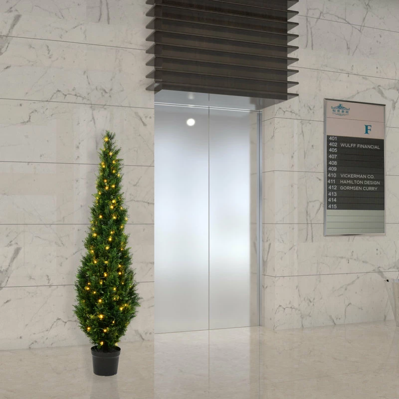 Hot Sale ⌛ Vickerman Company Vickerman 6' Artificial Potted Green Cedar Tree 🎉 - Image 4