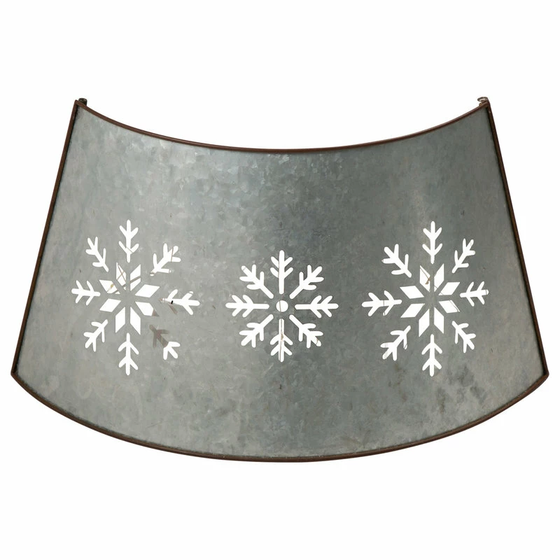 Best reviews of ๐ Glitzhome 26"D Snowflake Diecut Metal Tree Collar With Light String โ - Image 9