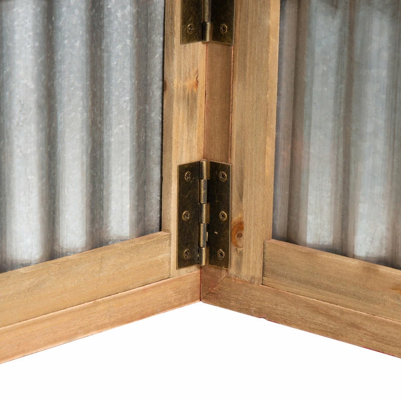 Buy ๐งจ Glitzhome Galvanized Corrugated Metal And Wooden Tree Collar โญ - Image 2