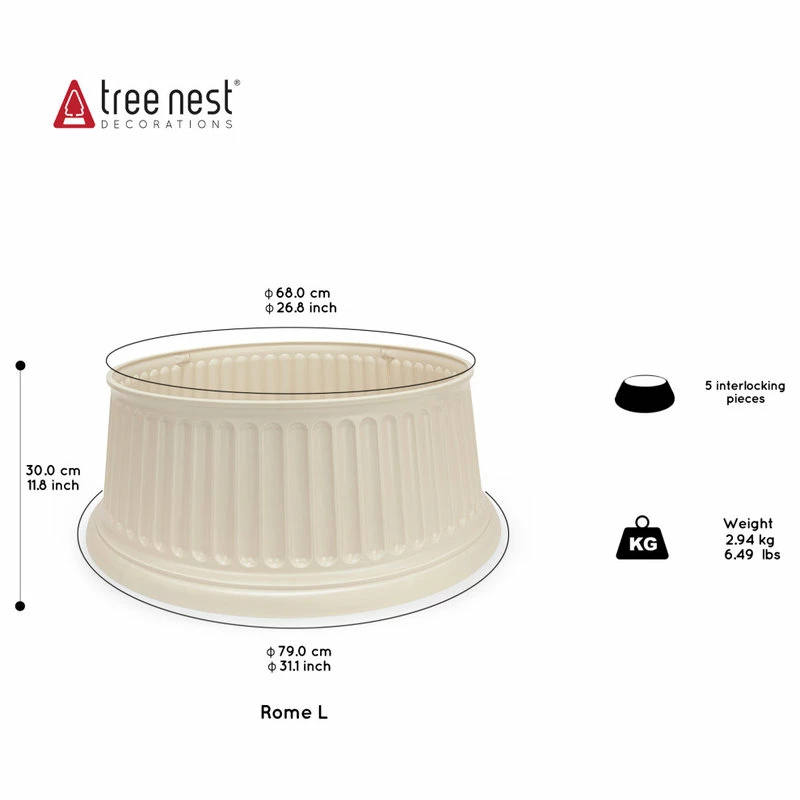 Cheapest 🥰 Tree Nest Rome Extra-Large 🎄 Christmas Tree Stand, White 😍 - Image 2