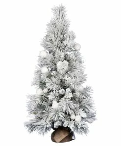 Cheapest ✨ Vickerman Company Vickerman D191040 48" Frosted Beacon Pine Artificial 🎄 Christmas Tree, Unlit 🔥