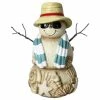 Best deal ✔️ Young's Coastal Beach Cool Shades Sand Snowman 7 Inch Tier Tray Tabletop WinterFigurine ❤️