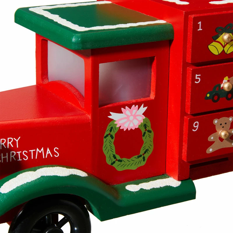 Brand new ✔️ Glitzhome 14.5"L Wooden 🎁 Christmas Truck Countdown ✔️ - Image 9