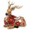 Budget ⌛ Cosmos Gifts Corp. Poinsettia Reindeer Figurine 😀
