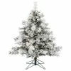Hot Sale ❤️ Vickerman Company Flocked Cheshire Artificial 🎅 Christmas Tree , Unlit, 6.5' X 59" 🎉