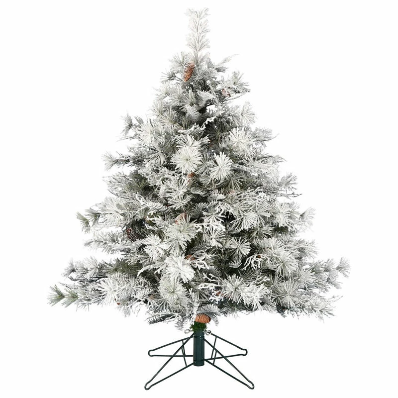 Hot Sale ❤️ Vickerman Company Flocked Cheshire Artificial 🎅 Christmas Tree , Unlit, 6.5' X 59" 🎉