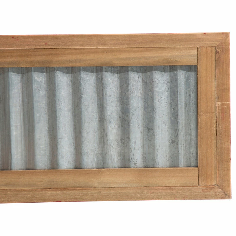 Buy ๐งจ Glitzhome Galvanized Corrugated Metal And Wooden Tree Collar โญ - Image 6