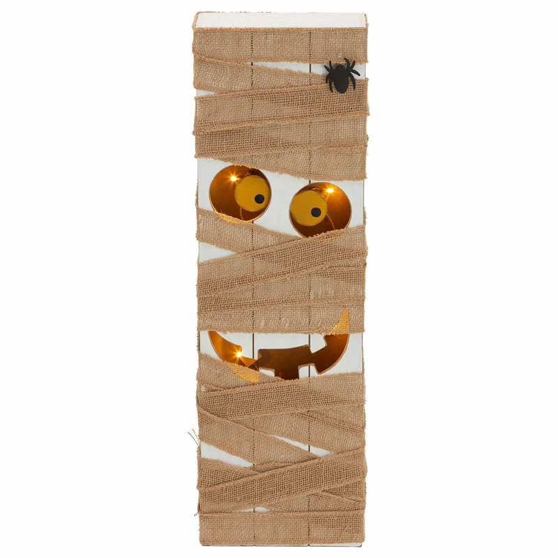 Budget 😍 Glitzhome 30"H Lighted Wooden Mummy Porch Decor 🥰 - Image 3