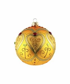 Wholesale ๐ฏ GLASSOR US Jeweled Golden Ball Ornament, Large ๐
