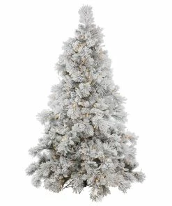 Cheap ⭐ Vickerman Company Vickerman Flocked Alberta Tree With Pinecones, 9', Clear Lights 🥰