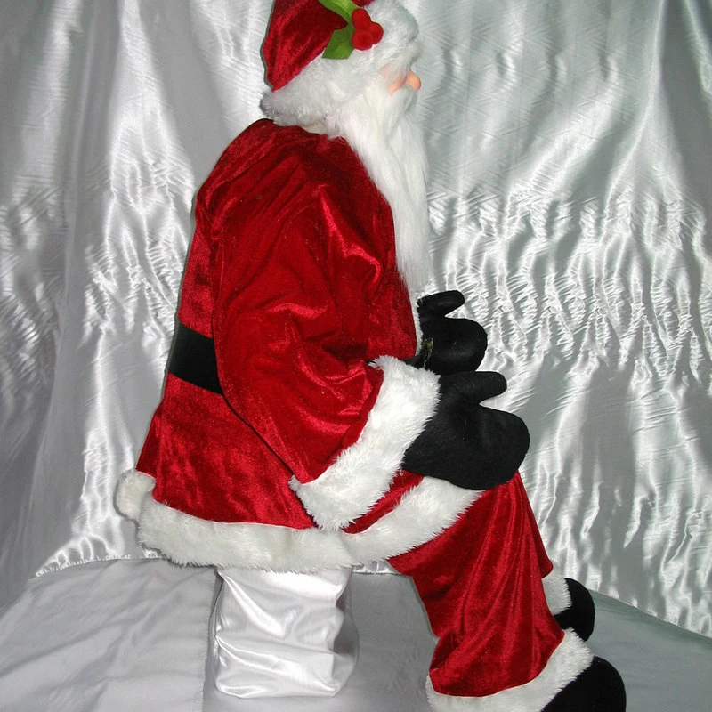 Cheapest 🛒 Vickerman Company Huge 6' Life-Size Decorative Plush Santa Claus, Sitting Or Standing ⌛ - Image 2