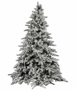 Cheap 👍 Vickerman Company Vickerman Flocked Utica Fir Tree, 10', Unlit ✨
