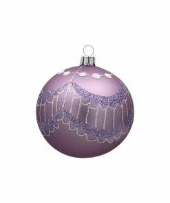 Deals ๐ GLASSOR US Purple Ball Ornament With Silver Tassels ๐