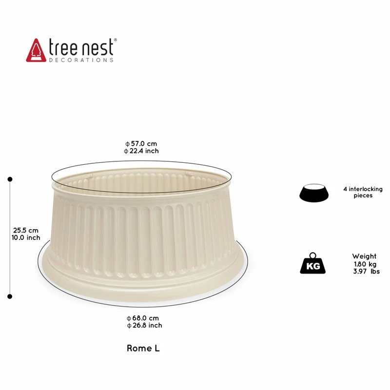 Deals ๐ Tree Nest Rome Large ๐ Christmas Tree Stand, Ivory โค๏ธ - Image 2