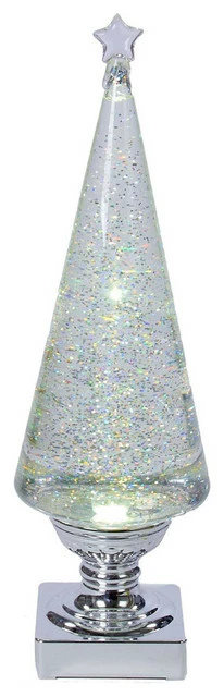 Cheap 🔥 Kurt S. Adler, Inc. 14" Battery-Operated Clear And Silver Lava Light Tree 🛒