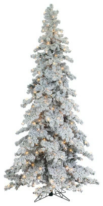 Cheapest 💯 Sterling Tree Company 9' Heavily Flocked Layered Spruce With 750 Clear Lights 💯