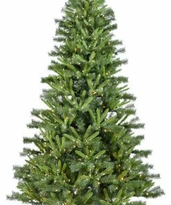 Discount ❤️ Christmas Time 7.5' Norway Pine Artificial 🎄 Christmas Tree With Clear Smart String Lights 😍