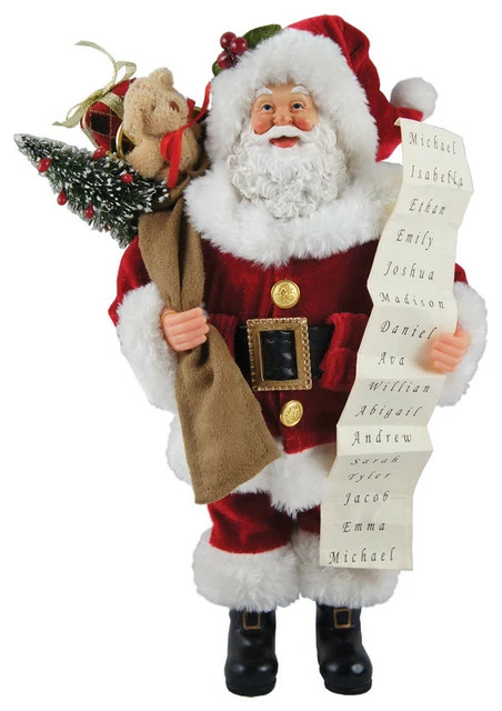 Budget โจ Santa's Workshop, Inc 12" Santa With List Figurine โ๏ธ