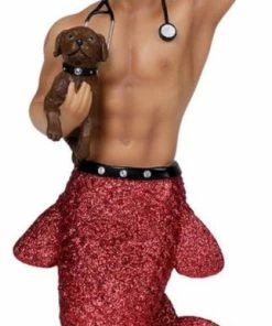 Outlet 💯 December Diamonds Dr Pet A Vet Merman With Puppy 🎄 Christmas Holiday Ornament 🔔