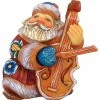 Outlet ✨ G. DeBrekht Hand Painted Mini Cello Santa Figurine 🔥