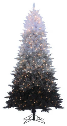Promo 👍 Gerson Company 7.55Ft. Vintage Black Ombre Spruce With 600 Clear Lights, 7.5 Foot 🌟
