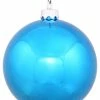 Outlet 🌟 Vickerman Company Vickerman 3" Shiny Ball UV Drilled, Set Of 12, Turquoise 👍