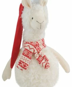 Best deal 💯 Northlight Seasonal 17.75" White Llama With Red Santa Hat ❄ Christmas Table Top Decoration 😀