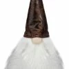 Coupon ✔️ Northlight Seasonal 15.5" White And Brown Sitting Gnome Figure Tabletop 🔔 Christmas Decoration ✨