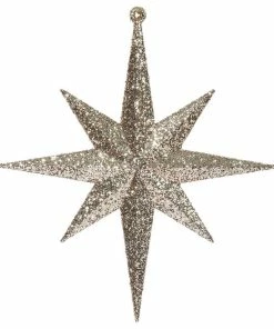 Cheapest 👍 Vickerman Company 8" Rose Gold Glittr Bethlehem Star 4/Box 🌟