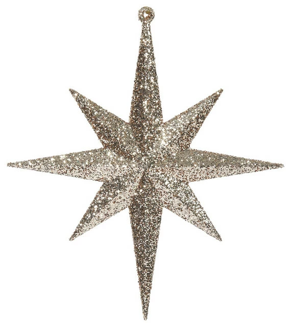 Cheapest 👍 Vickerman Company 8" Rose Gold Glittr Bethlehem Star 4/Box 🌟