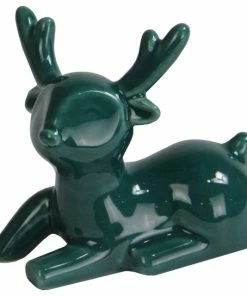 Outlet ✔️ Northlight Seasonal 3.5" Petite Green Ceramic 🎄 Christmas Deer Tabletop Decoration 🤩