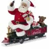 Best Pirce 💯 Kurt S. Adler, Inc. 13" Battery-Operated Coca-Cola Santa Train With LED Garland 🎉