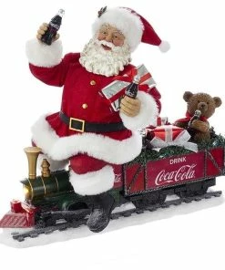 Best Pirce 💯 Kurt S. Adler, Inc. 13" Battery-Operated Coca-Cola Santa Train With LED Garland 🎉