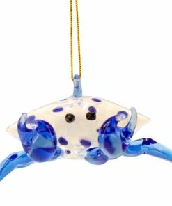 Budget 😍 Beachcombers Glass Coastal Maryland Blue Crab Holiday Ornament Glow In The Dark 4 Inch 🔔