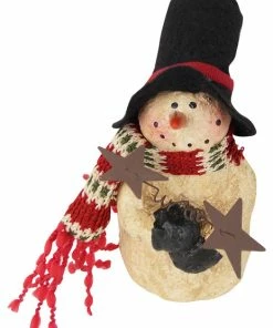 Coupon 🤩 CRAFT OUTLET 5.5"H Rustic Star Papier Mache Snowman ⌛