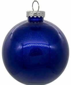 Best deal ✔️ Vickerman Company Clear Ornament With Glitter Interior , Cobalt Blue, 6" ⌛