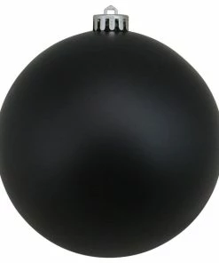 Hot Sale 😉 Northlight Seasonal Jet Black Commercial Shatterproof Matte 🎄 Christmas Ball Ornament 12" 🤩