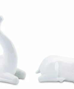 Top 10 🔔 Melrose International LLC Modern Deer, 2-Piece Set, White 💯