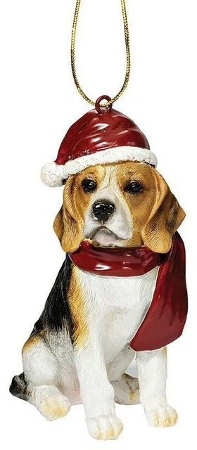 Brand new ❤️ Design Toscano Beagle Holiday 🦮 Dog Ornament Sculpture 👏